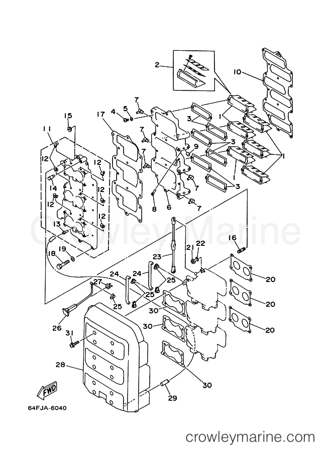 Yamaha Motors 225DETO (64F0) [020] - INTAKE