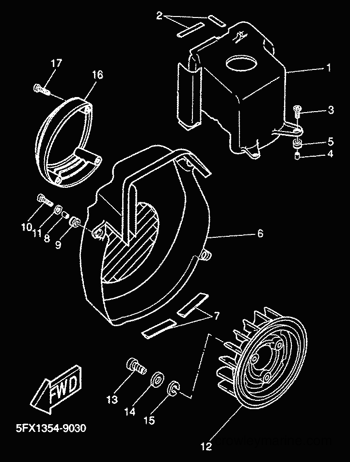 2000 Scooter CW50 - CW50 (5HG4) [010] - AIR SHROUD & FAN