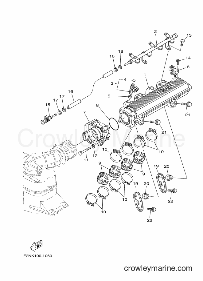 Yamaha Motors VX1100C-L (F2NT) [010] - INTAKE 2