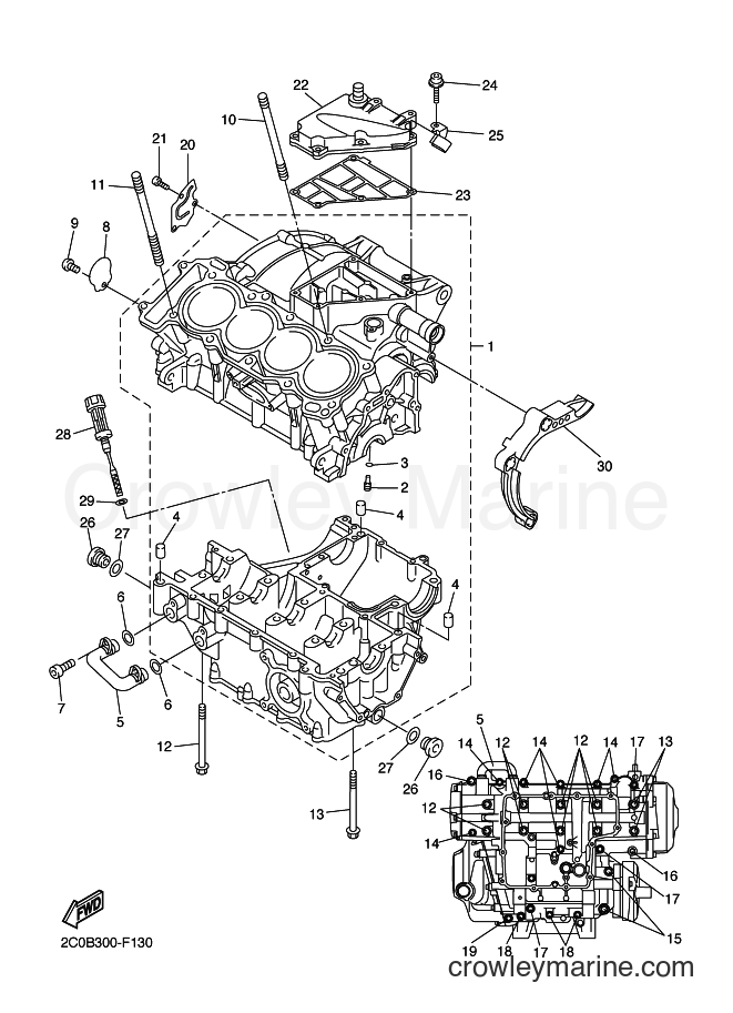 2012 Sport Bike YZF-R6 - YZF-R6 (1JSL) [060] - CRANKCASE