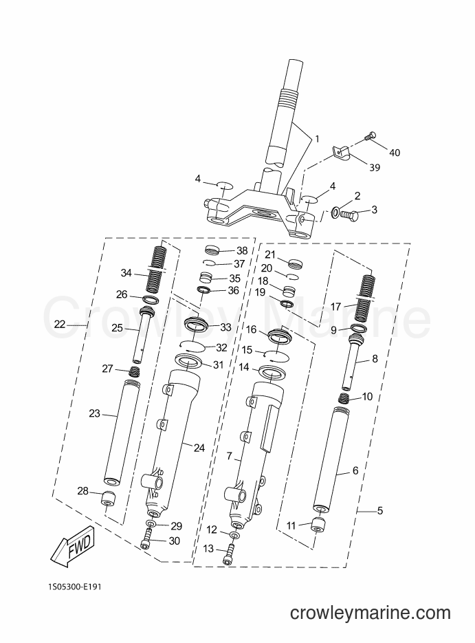 Yamaha Motors EW50N (1S08) [020] - FRONT FORK 2