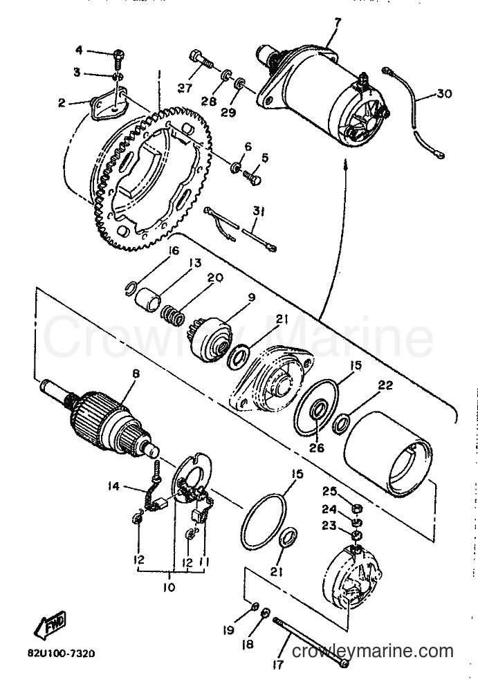 1988 Snowmobile ET340 - ET340 (84F0) [030] - STARTING MOTOR