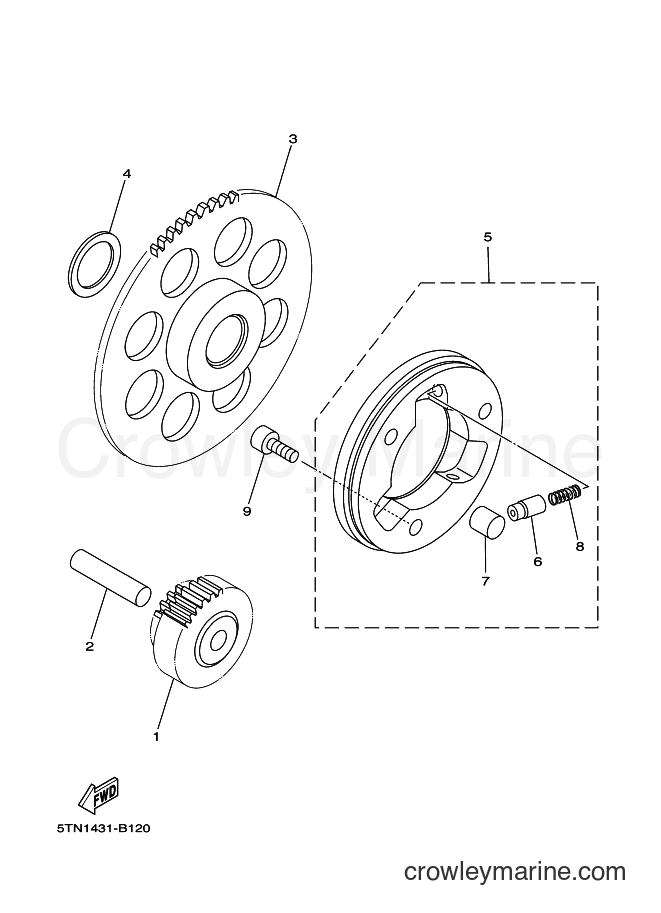 Yamaha Motors T110SEC (5B96) [010] - STARTER CLUTCH