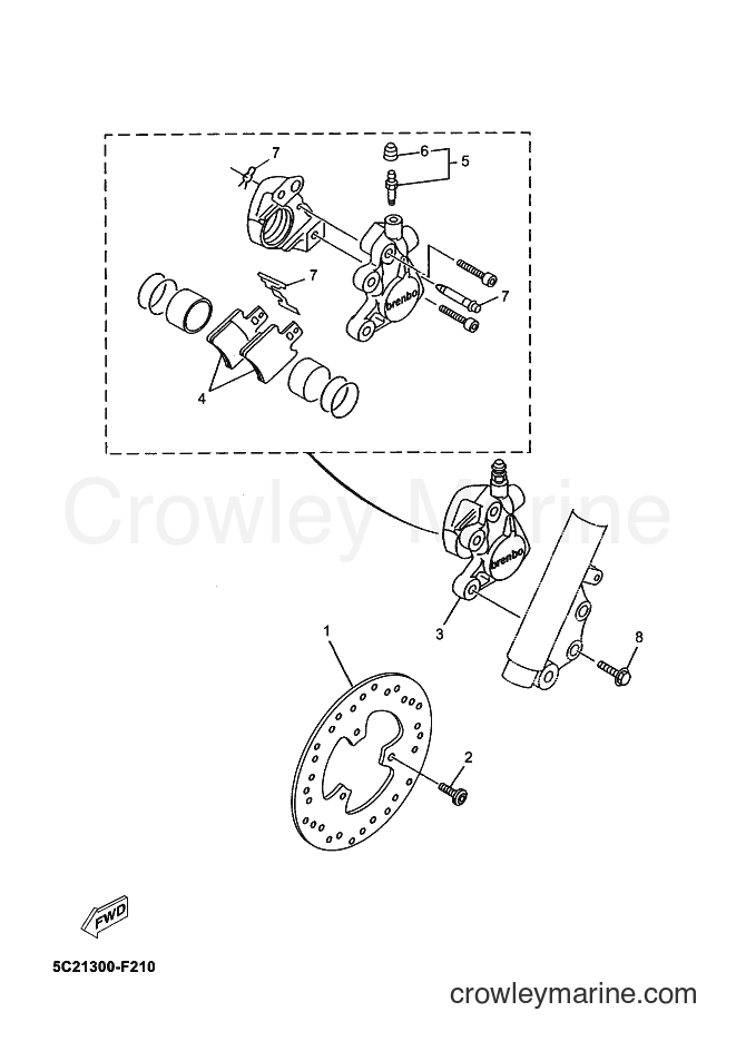 Yamaha Motors YN50M (5C2S) [010] - FRONT BRAKE CALIPER