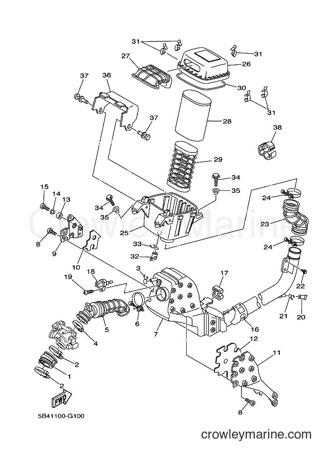 Yamaha Motors YXR700F (5B4C) [010] - INTAKE