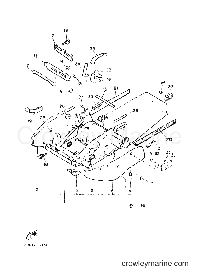 1992 Snowmobile BR250TS - BR250TS (89C1) [010] - FRAME