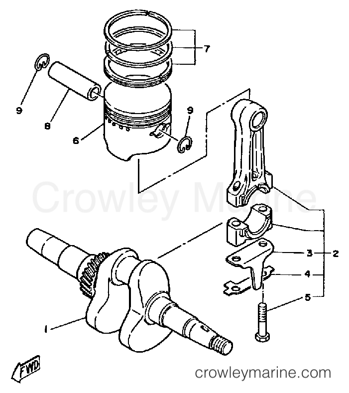 Yamaha Motors EF2800 - CRANKCASE - PISTON (~800100)