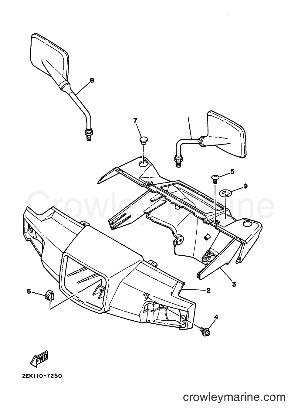 1997 Scooter SH50 - SH50 (3EPL) [010] - COWLING 1