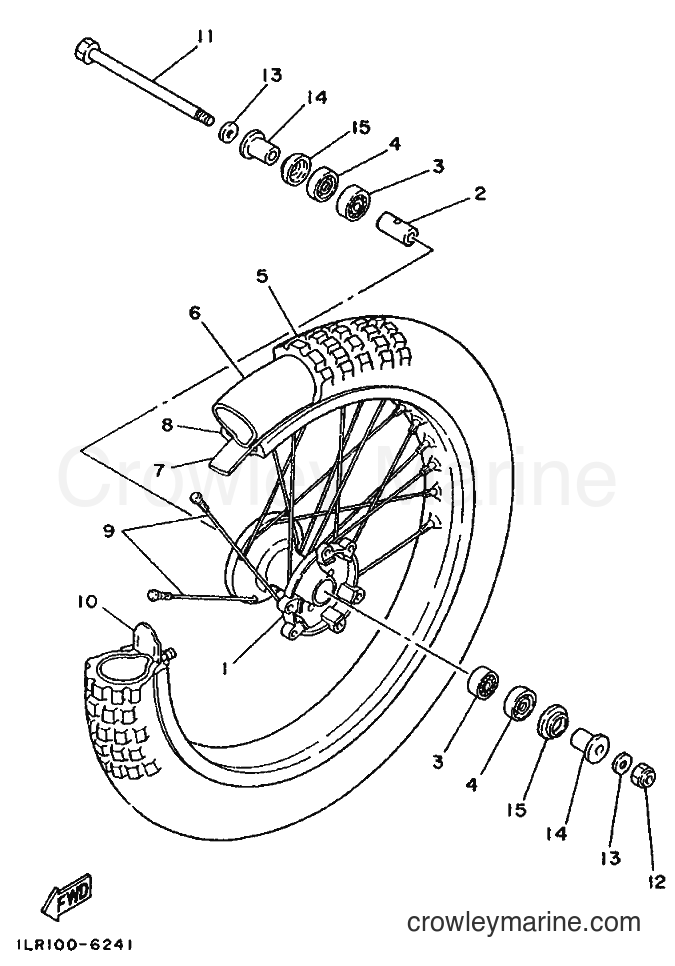 1990 Dirt Bike YZ80 - YZ80 (3ML2) [999] - FRONT WHEEL