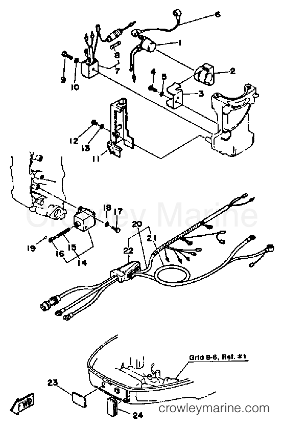Yamaha Motors 30ESH - ELECTRIC PARTS (30E)