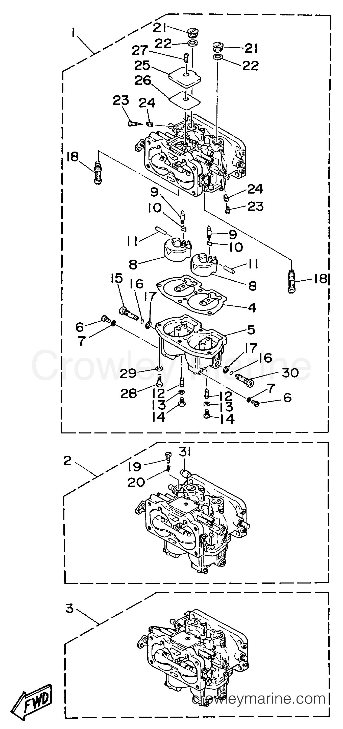 Yamaha Motors V6EXCELLH - CARBURETOR