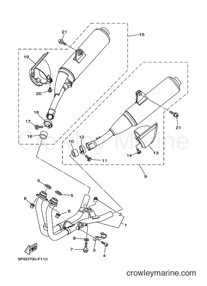 2008 Street Bike TDM900 - TDM900 (5PSE) [010] - EXHAUST