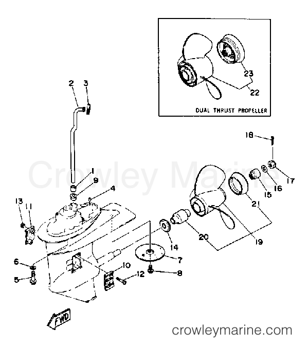 Yamaha Motors 25MLHQ - LOWER DRIVE 2