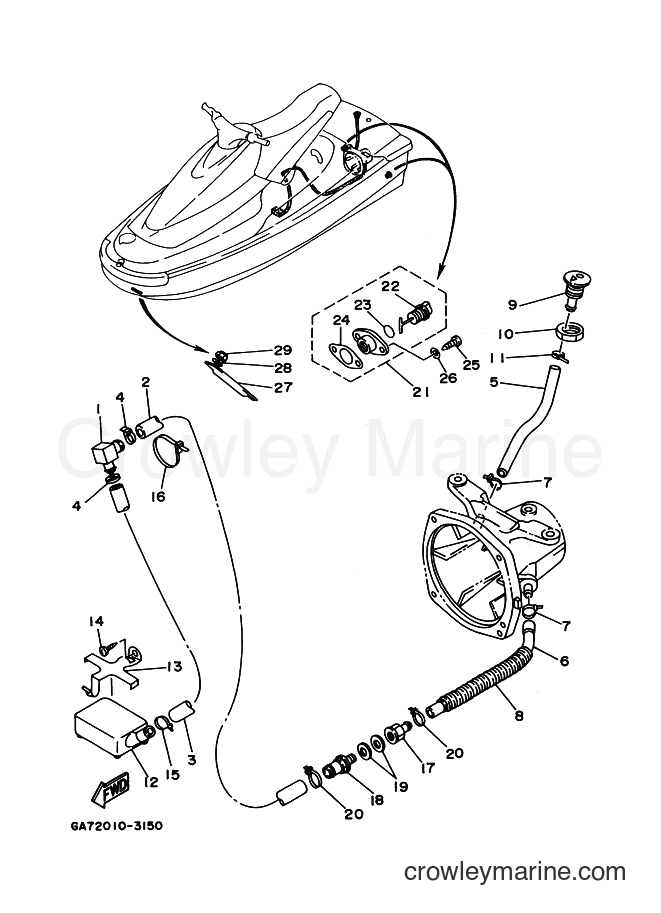 Yamaha Motors WB700AV (GR76) [999] - HULL & DECK
