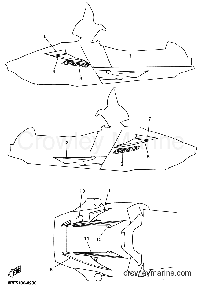 1998 Snowmobile PZ480 - PZ480 (8BF5) [020] - EMBLEM