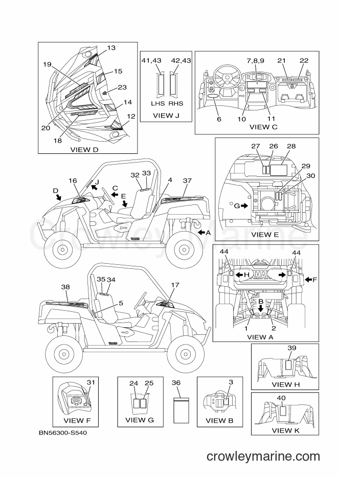2017 ATV YXE700ES - YXE700ES (BN56) [010] - EMBLEM & LABEL 1