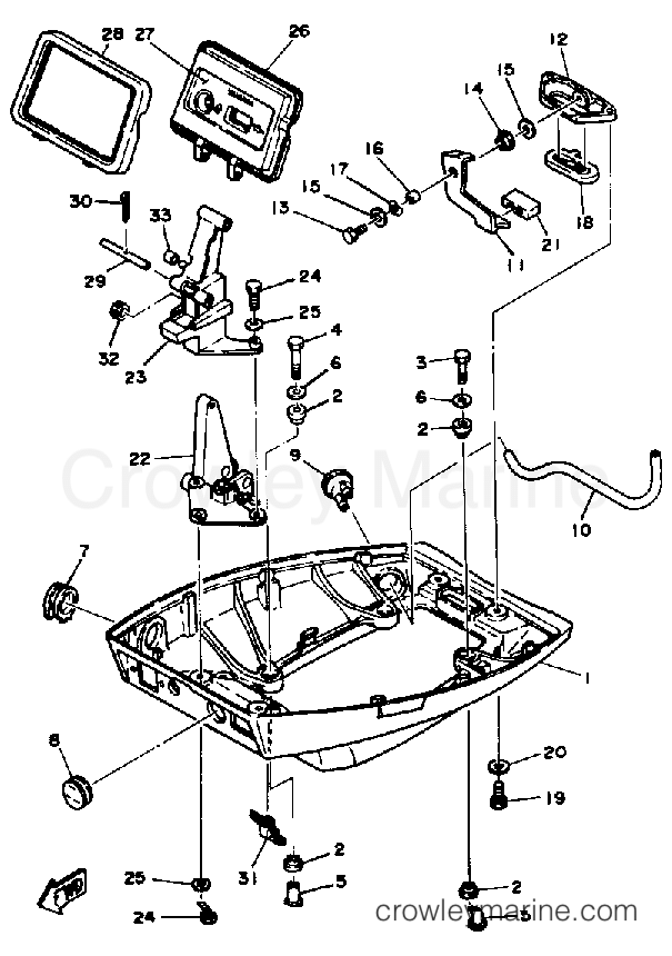 Yamaha Motors F9.9SJ - BOTTOM COWLING