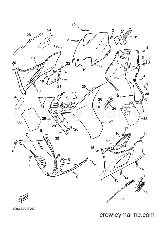 Yamaha Motors CS50Z (3D4L) [050] - LEG SHIELD