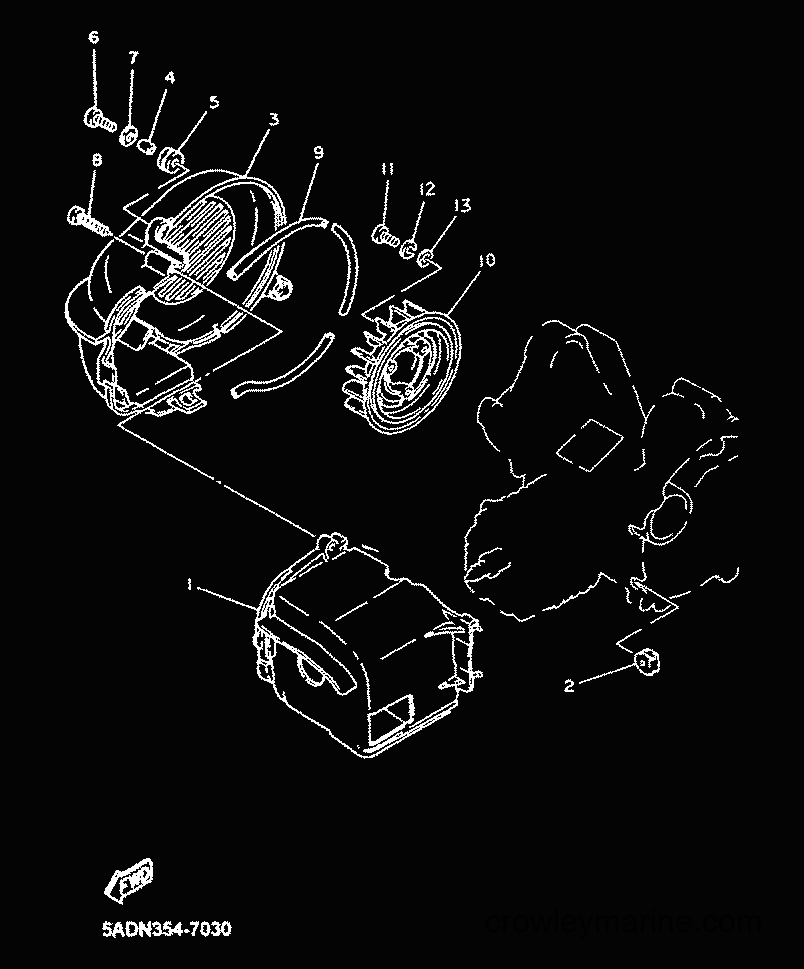 2001 Scooter YN50 - YN50 (5MR3) [010] - AIR SHROUD & FAN