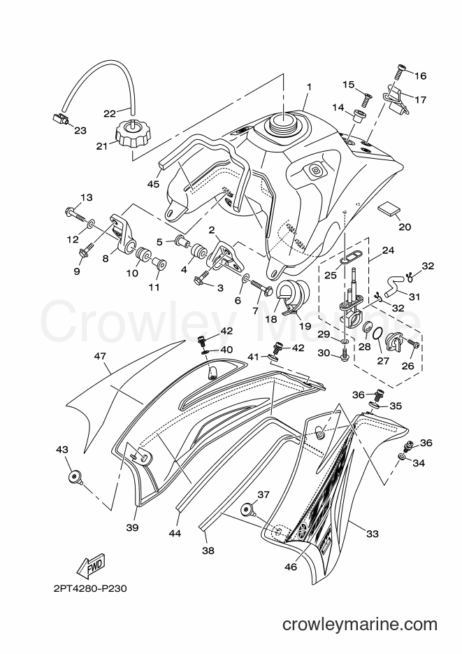 Yamaha Motors TT-R125LWE (2PT5) [010] - FUEL TANK