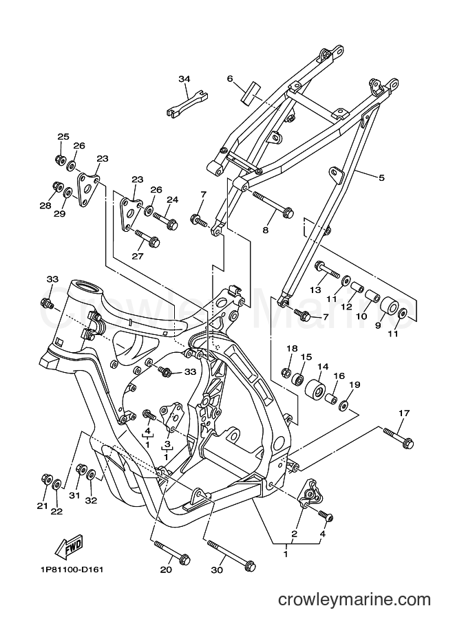 2006 Dirt Bike YZ250 - YZ250 (1P85) [010] - FRAME