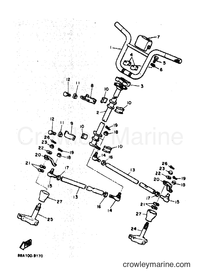 Yamaha Motors BR250 (86B1) [010] - STEERING