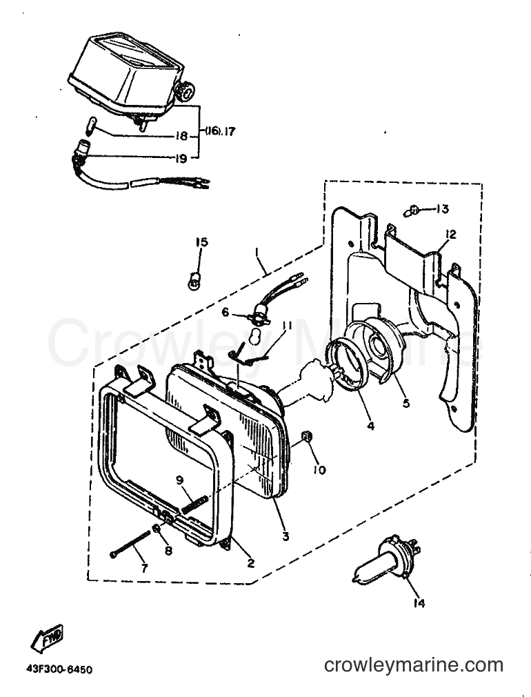 1986 Dirt Bike XT600 - XT600 (43F) [999] - ALTERNATE FOR HEADLIGHT