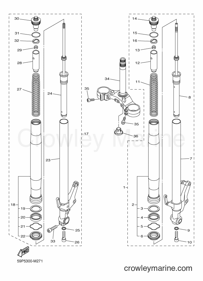2014 Street Bike FZ8-NA - FZ8-NA (59P8) [010] - FRONT FORK