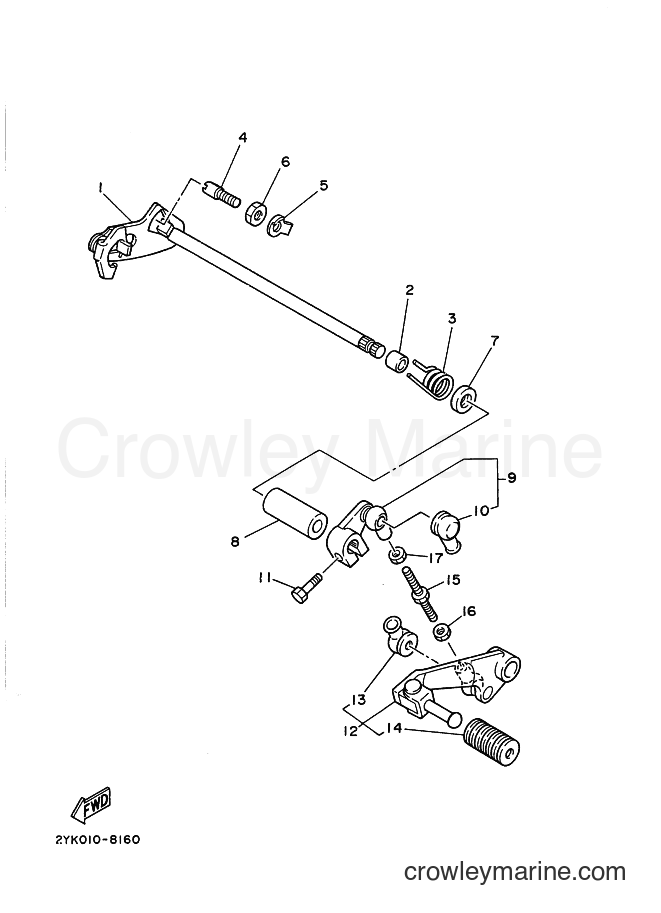 1990 Dirt Bike TDR250 - TDR250 (3NR2) [010] - SHIFT SHAFT