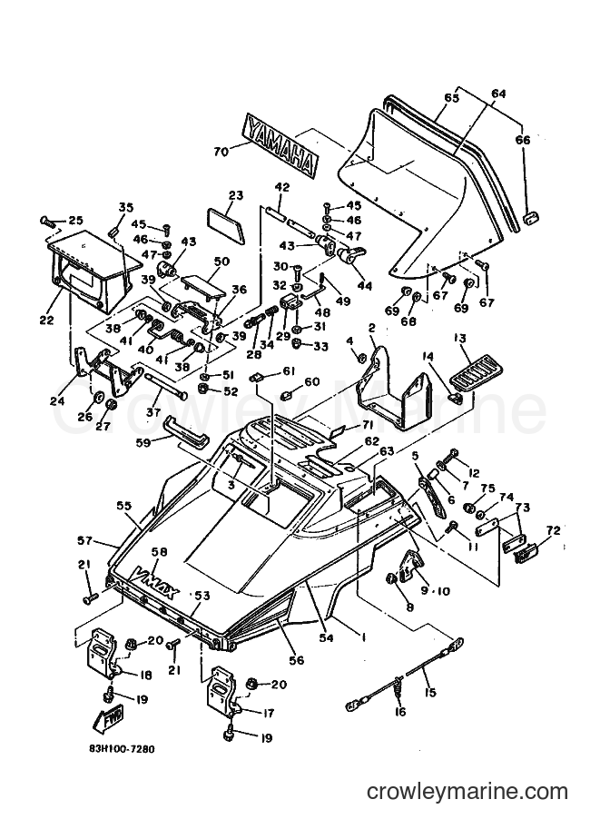 1988 Snowmobile VMX540 - VMX540 (83X0) [020] - SHROUD & WINDSHIELD