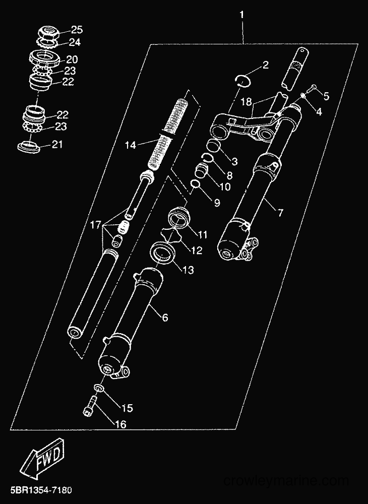 1999 Scooter YQ50L - YQ50L (5HED) [010] - FRONT FORK