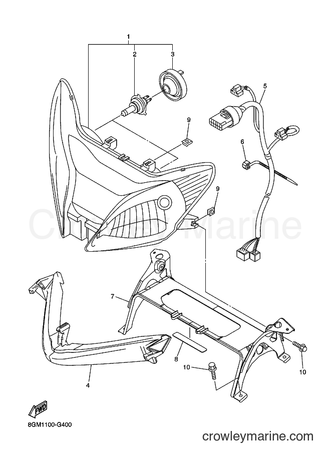 Yamaha Motors RS10R (8GM1) [020] - HEADLIGHT
