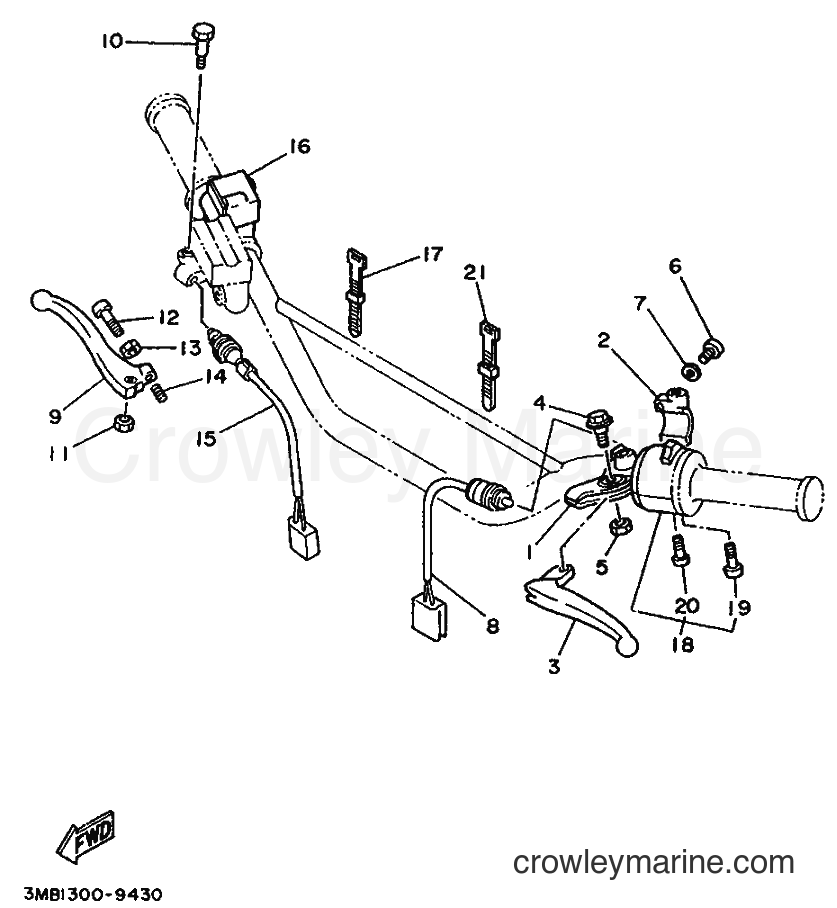 1996 Dirt Bike DT125RE - DT125RE (4DK6) [010] - HANDLE SWITCH & LEVER